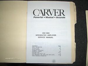 carver cm 1040 manuals